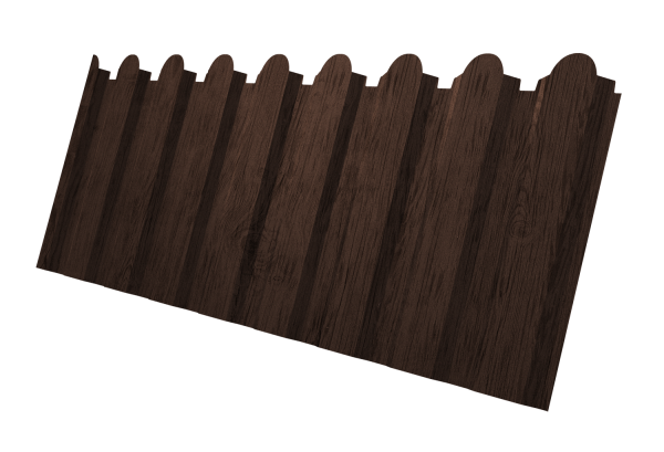 Профнастил С20A фигурный 0,45 Print Premium Antique Wood TwinColor
