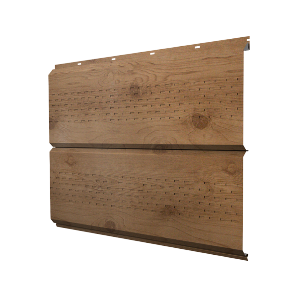 Софит ЭкоБрус new c перфорацией 0,45 Print Premium с пленкой Pine Wood Fresh