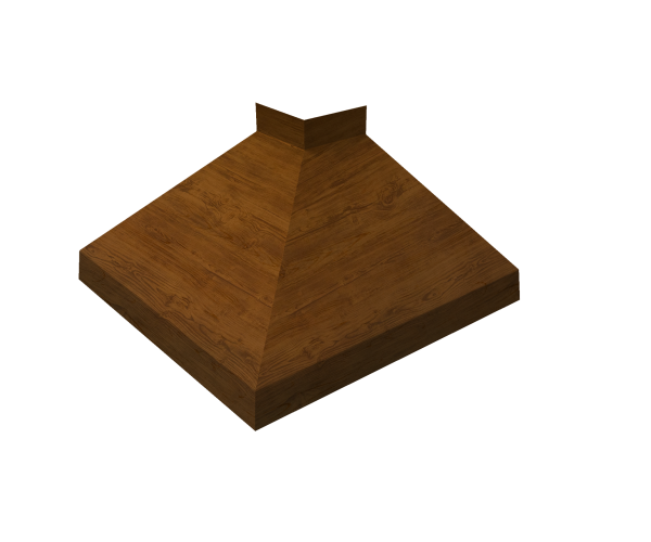 Угол отлива внешний 100 0,45 Print Elite с пленкой Golden Wood TwinColor