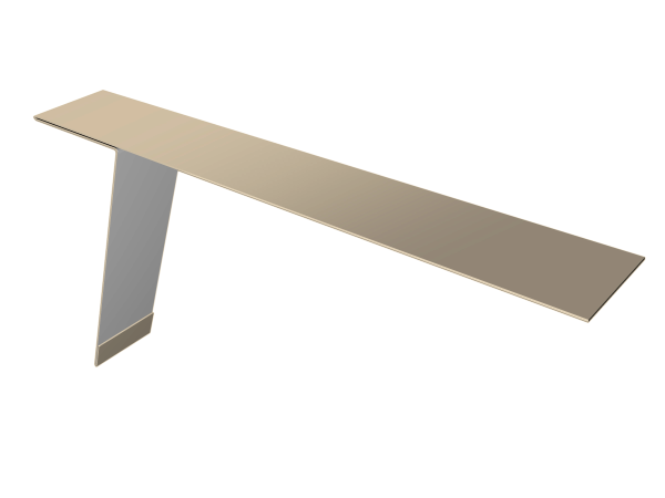 Планка карнизная фальц 130х80 0,5 Satin с пленкой RAL 1015 светлая слоновая кость (3м)
