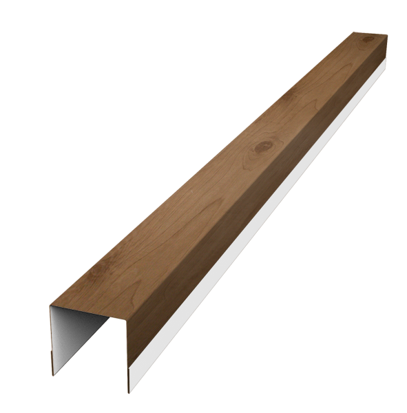 Планка вертикальная обратная для забора жалюзи Palermo 0,45 Print Premium Pine Wood Fresh (1,8м)