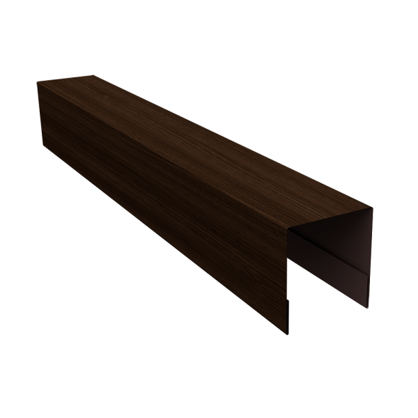 Планка боковая для забора из сайдинга (Блок-хаус new) 0,45 Print Elite Coffee Wood TwinColor (2,06м)