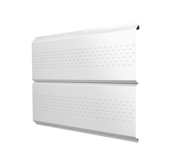 Софит ЭкоБрус new c перфорацией 0,5 Satin RAL 9003 сигнальный белый
