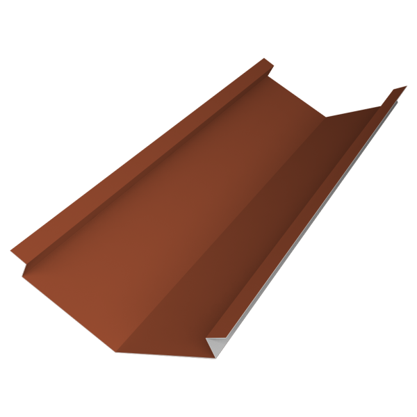 Планка ендовы нижней для композитной черепицы 140х140 0,5 Velur X RAL 8004 терракота (3м)