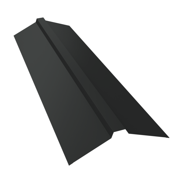 Планка конька прямоугольного 115х30х115 0,5 Satin с пленкой RAL 7016 антрацитово-серый (2м)