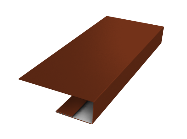 J-Профиль 12мм 0,5 Satin с пленкой RAL 3009 оксидно-красный (3м)