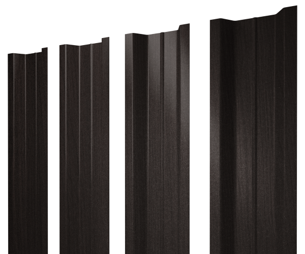 Штакетник П-образный В с прямым резом 0,45 Print Elite Coffee Wood TwinColor