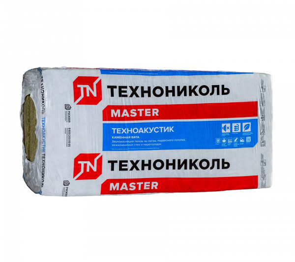 Утеплитель Техноакустик 1200х600х100 (4,32м2; 0,432м3; 6шт/пач; 16пач/пал)