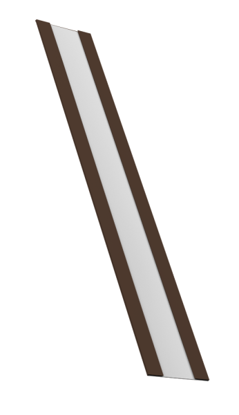 Крепежная планка жалюзи Milan, Milan Slim, Tokyo 0,45 Drap RAL 8017 шоколад (2,5м)