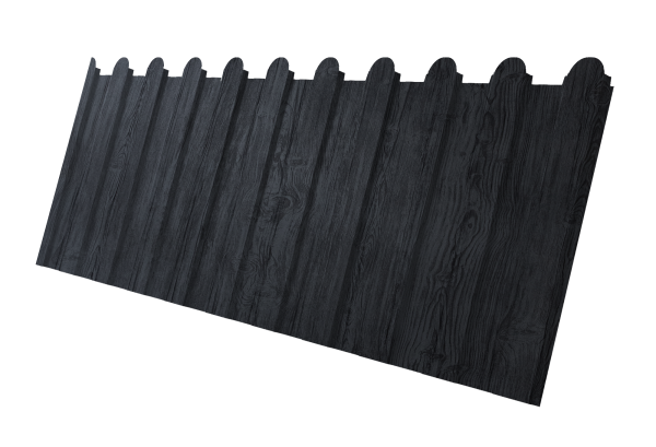 Профнастил С8A v01 фигурный 0,45 Print Premium с пленкой Grey Wood TwinColor