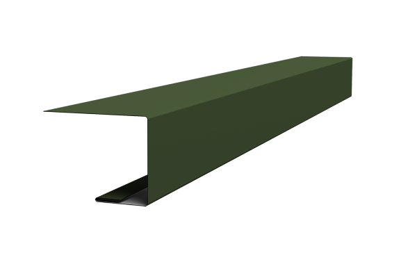 Планка завершающая фальц 0,5 Satin Matt TX RAL 6020 хромовая зелень (2м)