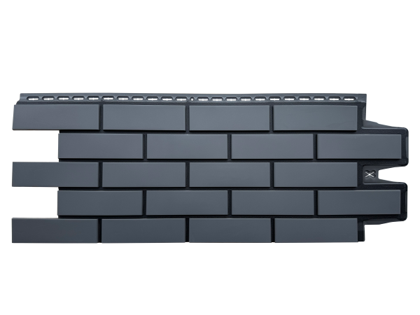 Фасадная панель Grand Line Клинкерный кирпич Design графит со швом RAL 9005