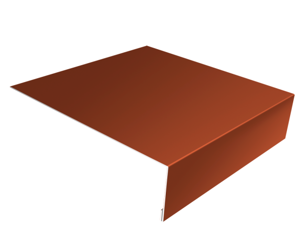 Планка лобовая/околооконная простая 190х50 0,5 Satin Matt RAL 8004 терракота (3м)
