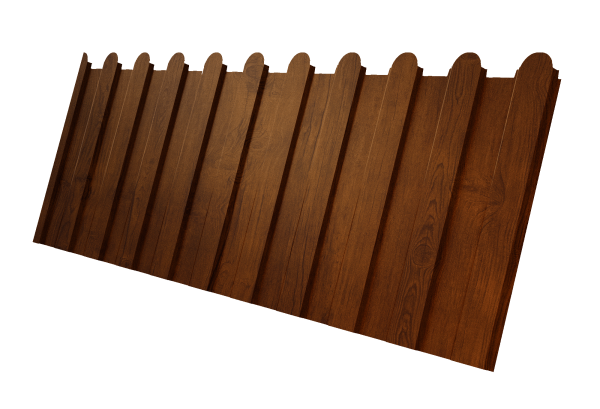 Профнастил С8A v01 фигурный 0,45 Print-Double Premium с пленкой Golden Wood Intense F