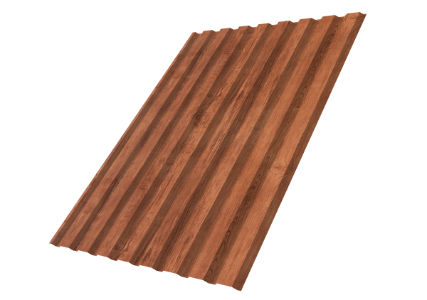 Профнастил С20A 0,45 Print Premium Rowan Wood Intense FTC