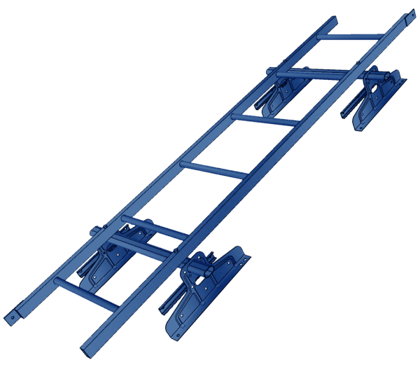 Лестница кровельная под фальц RAL 5005 (1,92м)