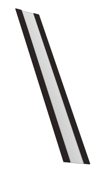 Крепежная планка жалюзи Milan, Milan Slim, Tokyo 0,5 Satin Matt TX RAL 9005 черный (1,8м)