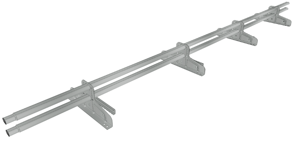 Снегозадержатель трубчатый под фальц Premium 45х25 RAL 9006 (3м)ОЦ