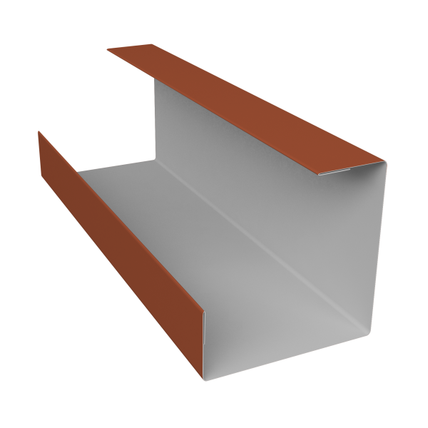 Планка угла внутреннего составная нижняя 0,5 Satin с пленкой RAL 8004 терракота (3м)