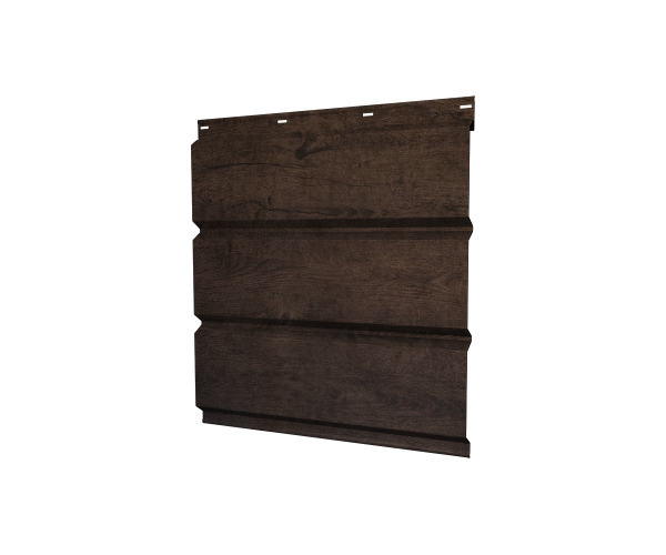 Софит металлический без перфорации 0,45 Print Premium с пленкой Antique Wood TwinColor