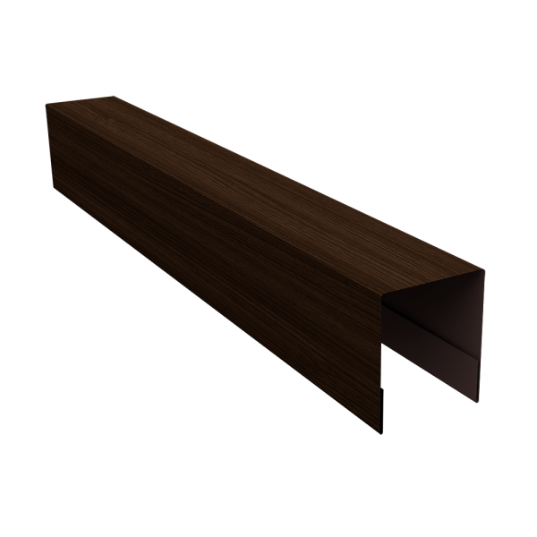 Планка боковая для забора из сайдинга ЭкоБрус 0,45 Print Elite Coffee Wood TwinColor (2,06м)
