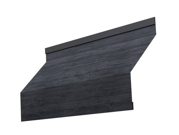 Ламель забора жалюзи Milan new 0,45 Print Premium с пленкой Grey Wood TwinColor