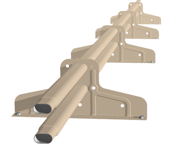 Снегозадержатель Стандарт Т4 d 40х20 RAL 1015 (3м)