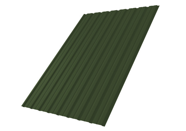 Профнастил С10B 0,5 Satin Matt TX RAL 6020 хромовая зелень