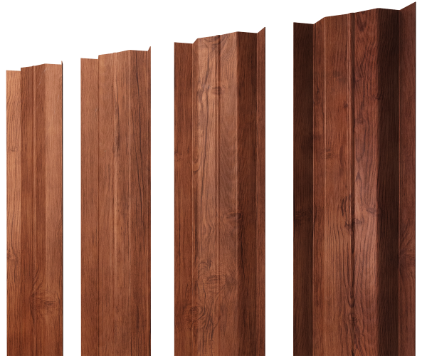 Штакетник М-образный В с прямым резом 0,45 Print Premium Rowan Wood Intense FTC
