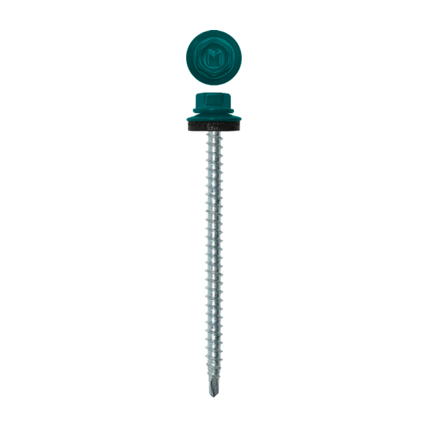 Саморез кровельный Daxmer 4,8х70 RAL 5021 (100) сверло №1