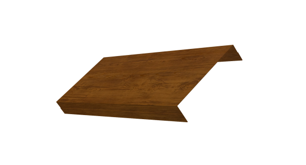 Ламель обратная 125 забора жалюзи Texas 0,45 Print-Double Elite Golden Wood