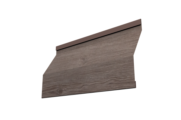 Ламель забора жалюзи Milan Slim 0,45 Print Elite White Wood TwinColor