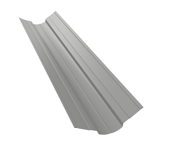 Планка ендовы верхней фигурной 70x70 0,5 Satin с пленкой RAL 9006 бело-алюминиевый (3м)
