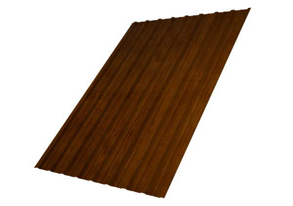 Профнастил С10A 0,45 Print-Double Premium с пленкой Golden Wood Intense F