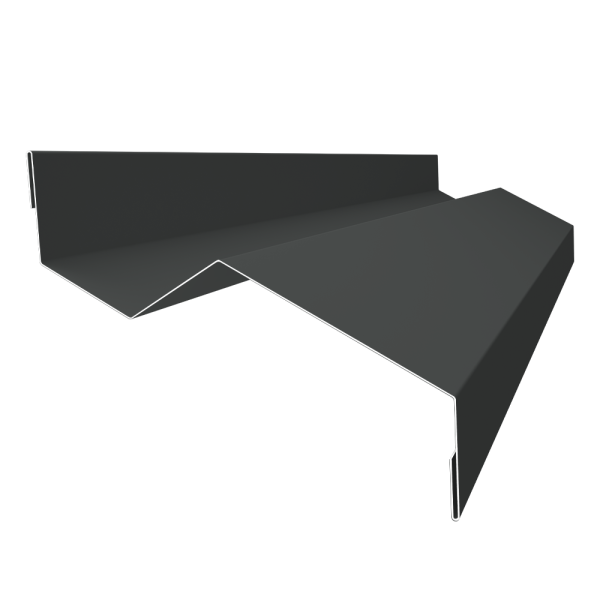 Планка примыкания внакладку 25х17х35х17 0,5 Velur X RAL 7016 антрацитово-серый (2м)