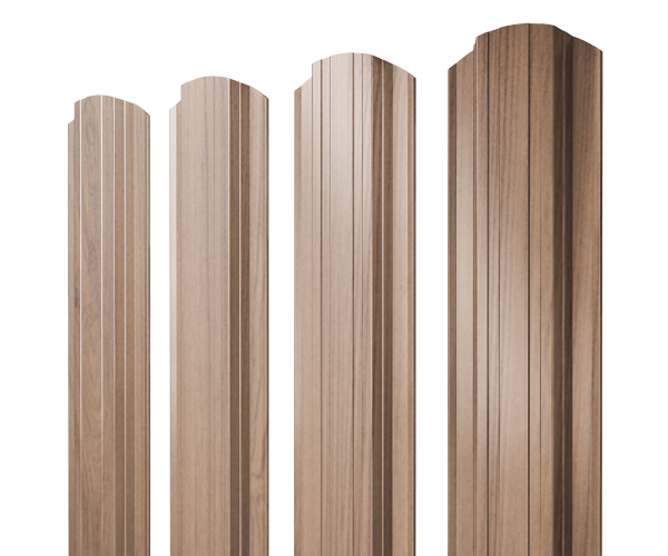 Штакетник Прямоугольный фигурный 0,45 Print Elite Honey Wood TwinColor