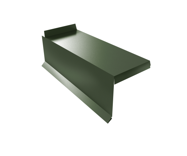 Планка торцевая сегментная Квадро профи Левая 0,5 Satin Matt TX RAL 6020 хромовая зелень