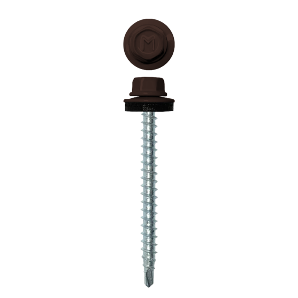 Саморез кровельный Daxmer 4,8х50 (150шт) сверло №1 RAL 8017