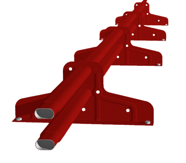 Снегозадержатель Стандарт Т4 d 40х20 RAL 3011 (3м)