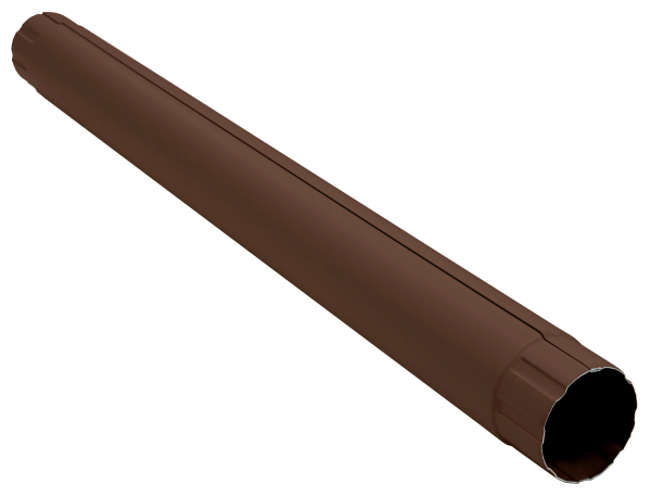 Труба круглая соединительная GL PU Matt 90 мм 1 м RAL 8017 шоколад