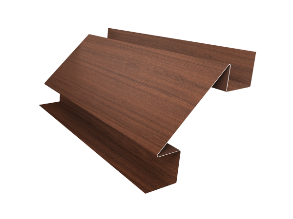 Планка угла внутреннего сложного Экобрус Grand Line 0,45 Print Elite Choco Wood TwinColor (2м)