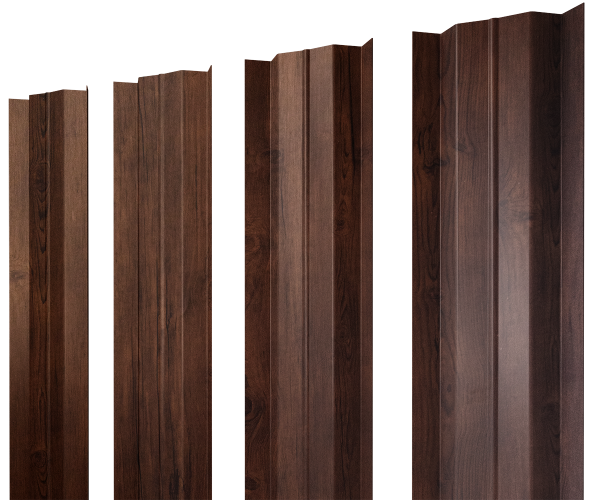 Штакетник М-образный В с прямым резом 0,45 Print Premium Cherry Wood Fresh TwinColor