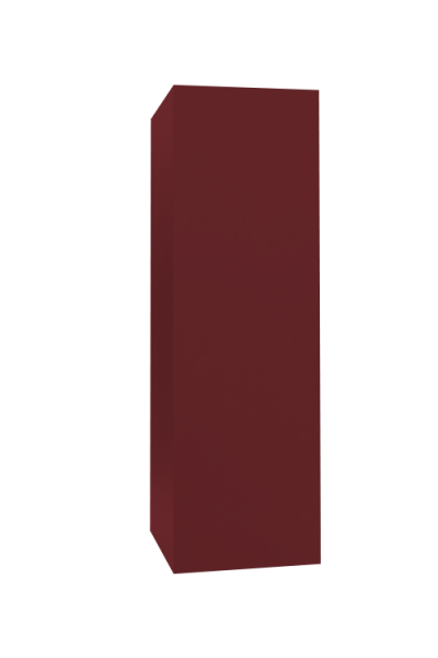 Кожух прямой д600/ш650/в1900 0,5 Satin с пленкой RAL 3005 красное вино