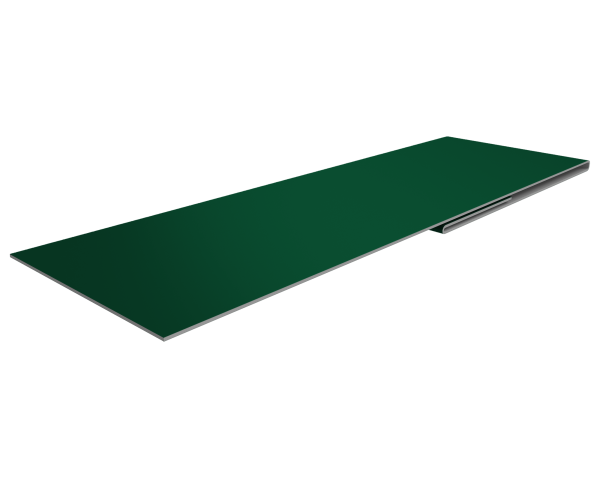 Планка финишная 48х25 0,5 Satin с пленкой RAL 6005 зеленый мох (3м)