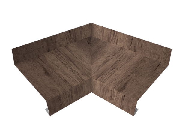 Угол отлива внутренний 70 0,45 Print Premium с пленкой Almond Wood Fresh