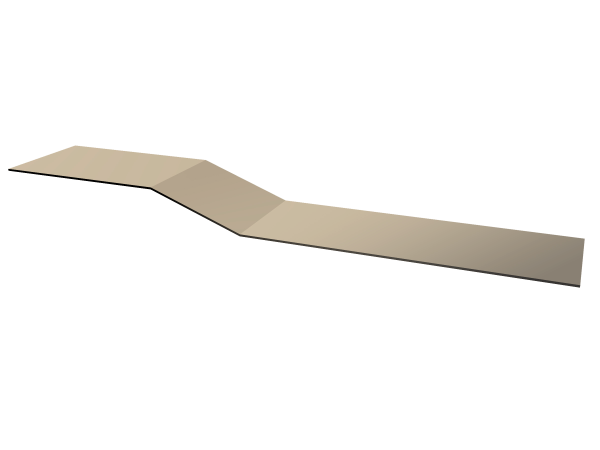 Планка крепежная фальц Grand Line 0,5 Satin с пленкой RAL 1015 светлая слоновая кость (2м)