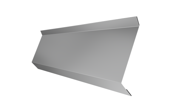 Планка примыкания в штробу 60 0,5 Satin с пленкой RAL 9006 бело-алюминиевый (3м)