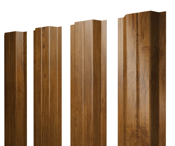 Штакетник П-образный A с прямым резом 0,45 Print-Double Elite Golden Wood