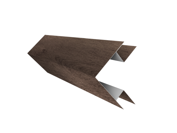 Угол внешний сложный 75х75 0,45 Print Premium Almond Wood Fresh (3м)