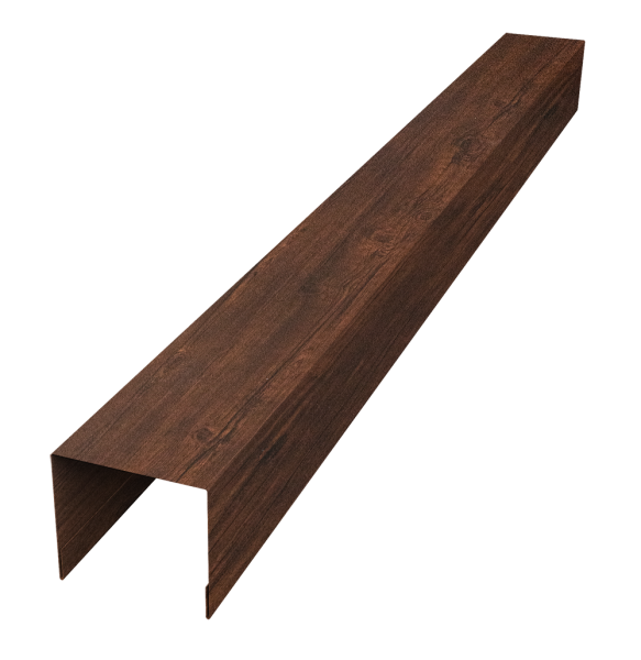 Стойка боковая крепежная для забора жалюзи Palermo 0,45 Print-Double Premium Cherry Wood Dark F (3м)
